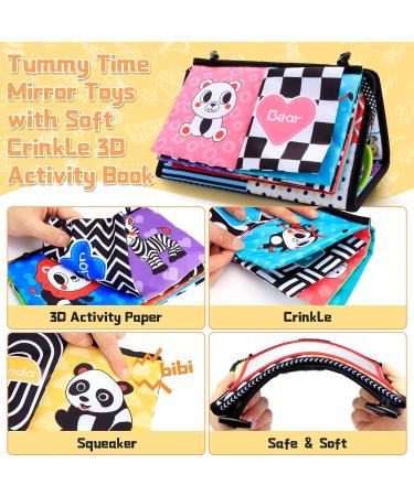 Sirecal Baby Spiegel Toy - Crackling Mirror & Contrast Fabric Books for 0-9 Months | Toddler Educational Toy - Buy Online on GoSupps.com