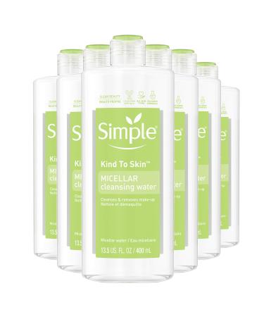 Simple Kind to Skin Cleansing Water Cleanser and Makeup Remover for All Skin Types Micellar Boosts Skin's Hydration by 90 percent 13.5 oz Pack of 6 (Packaging May Vary) - Buy Online on GoSupps.com