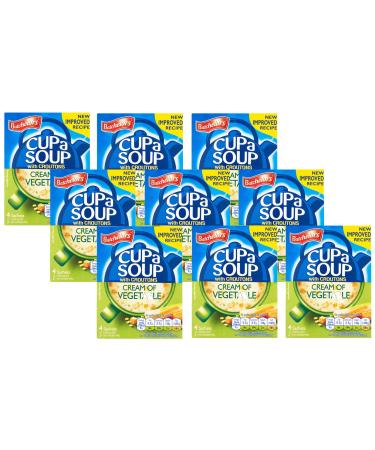 Batchelors Batchelors Pack of 9 boxes of 4 boxes of 36 sachets of soup with croutons cream of vegetable