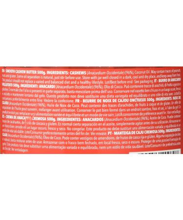 Prozis Beurre de Noix de Cajou 500 g Onctueux Source de Prot ine Naturelle - Adapt aux r gimes Vegan Kosher et Halal - Sans Lactose Sel Sucre ni Huile de Palme - Buy Online on GoSupps.com