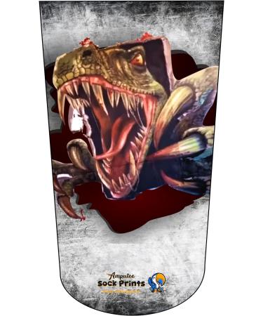 Amputee Stump Sock: Dinosaur Burst Through Wall - 3Ply Design for Comfort & Healing - Buy Online on GoSupps.com