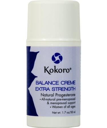 Kokoro Extra Strength Natural Progesterone Balance Creme 1.7 oz Pump - Menopause Support, Paraben-Free, Vegan Formula - Buy Online on GoSupps.com