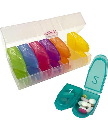 e-Pill MediShot Weekly Pill Organizer - Large 2x Daily Box for Vitamins Medicine & Supplements - International Shipping Available - Buy Online on GoSupps.com