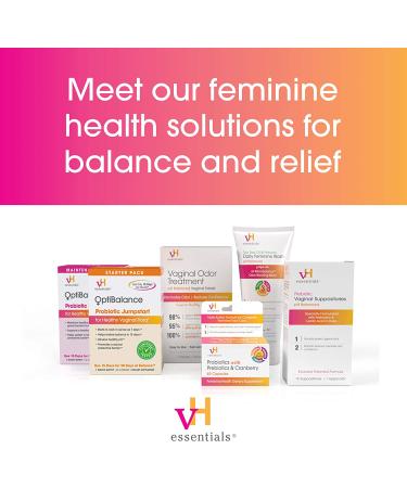 vH essentials Probiotics with Prebiotics and Cranberry Feminine Health Supplement - 60 Capsules - Buy Online on GoSupps.com