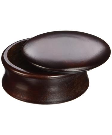 Kingsley Dark Wood Shave Soap Bowl with Lid - Elegant and Functional - Buy Online on GoSupps.com