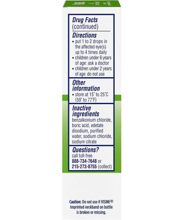 Visine A.C Astringent Redness Reliever Eye Drops 0.5 Fl Oz - Pack of 1 - Buy Online on GoSupps.com