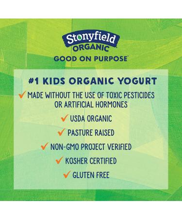 Stonyfield Organic Kids Strawberry & Strawberry Banana Yogurt Cups Variety Pack - 6 Ct, 4 oz Each - Buy Online on GoSupps.com