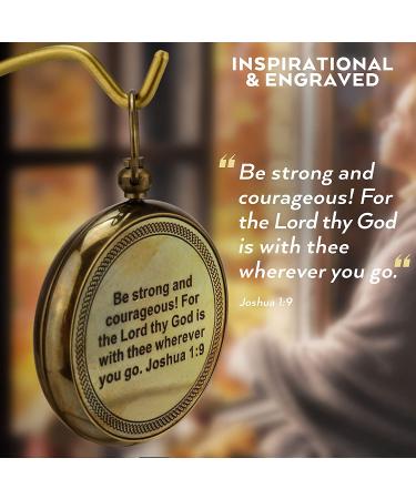 God is My Guide Brass Compass with Stand - Engraved Scripture Prayer Religious Gift - Perfect for Baptism, Confirmation, First Communion, Graduation - Buy Online on GoSupps.com