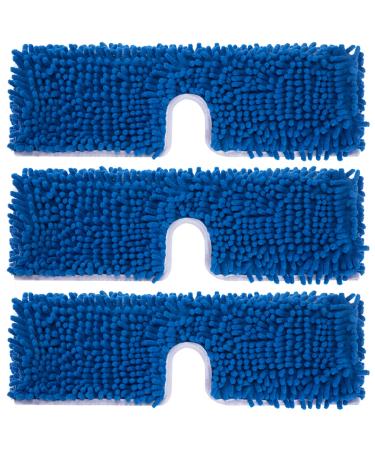 3 Pack Mop Refills Compatible with O-ceda Dua-Action Microfiber Mop, Replacement Mop Heads for Dry/Wet Use, Machine Washable Double Sided All Surface Cleaning,Chenille Flip Mop Replacements Heads