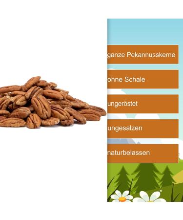 Pecanus Pecanuss 1kg - Raw Unsalted Whole Pecans & Halves - Natural No Additives - International Shipping Available - Buy Online on GoSupps.com