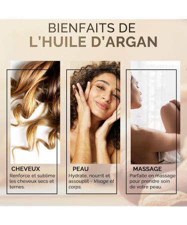 100% Organic & Artisanal Argan Oil from Morocco 50 ml - Anti-Wrinkle and Nourishing - Skin and Hair Care Virgin and Cold Pressed Superior Quality Guaranteed. - Buy Online on GoSupps.com