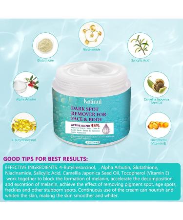Dark Spot Corrector for Face & Body | Advanced Formula with 4-Butylresorcinol, Kojic Acid, Lactic Acid & Salicylic Acid (60) - Buy Online on GoSupps.com