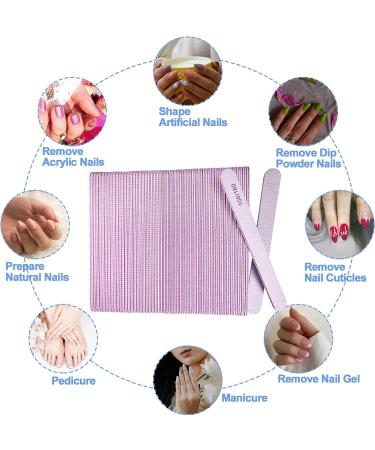 50 Pcs Emery Board Nail File Bulk - 100/180 Grit Double Sided Filer for Acrylic and Natural Nails - Professional Manicure Pedicure Tool - Buy Online on GoSupps.com