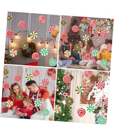 PRETYZOOM 24 Sheets Christmas Candy Decorations Ribbons Xmas Candies Xmas Ornaments Window Decorative Stickers - Buy Online on GoSupps.com