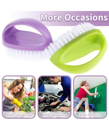 Cobee Hand Nail Brush 2-Pack | Durable Stiff Bristles Nail Cleaner for Men | Deep Cleaning Scrubber (Green & Purple) - International Shipping Available - Buy Online on GoSupps.com