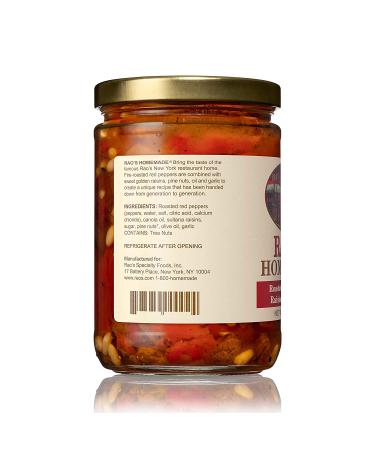 Rao's Homemade Roasted Peppers with Golden Raisins & Pine Nuts - 12 oz Jar - Buy Online on GoSupps.com