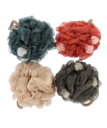 Didiseaon 4pcs Bath Scrub Ball Exfoliating Loofah Exfoliating Body Scrubber Back Scrubber Spone Body Wash Scrubber Loufas Bath Sponge Bathroom Shower Loofah or Super Soft Bath Flower