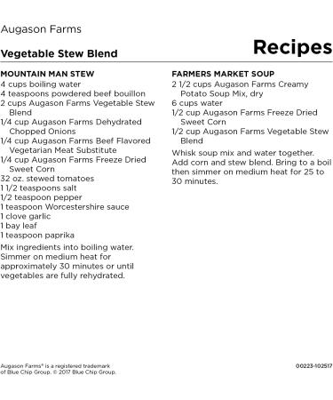 Augason Farms Vegetable Stew Blend 2 lbs 0.5 oz - No. 10 Can - Buy Online on GoSupps.com