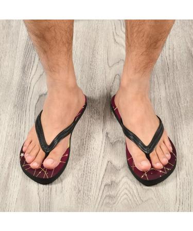 Mnsruu Golden Christmas Ball Flip Flops | Stylish Home Hotel Spa & Travel Footwear for Men & Women - Buy Online on GoSupps.com