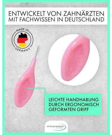 Buy 25 Pack Oral Prevent Interdental Brushes - Effective Tooth Cleaning Tartar & Caries Prevention - Pink 0.40 mm ISO Size 0 - Buy Online on GoSupps.com