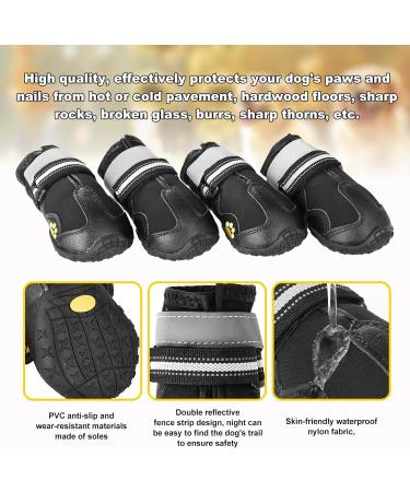 Faankiton Waterproof Dog Shoes - 4 Piece Set for Medium & Large Dogs | Non-Slip Sole & Reflective Straps for Paw Protection - Buy Online on GoSupps.com