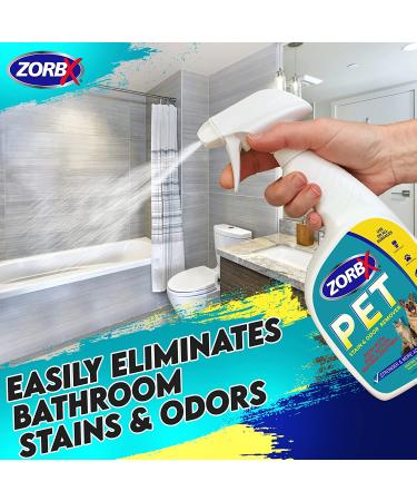 ZORBX Pet Stain and Odor Eliminator - Natural Enzyme Formula for Dog & Cat Urine | 24 oz Spray - Buy Online on GoSupps.com