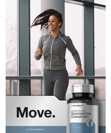 Premium Glucosamine Chondroitin MSM with Turmeric | 360 Mini Coated Tablets | Non-GMO & Gluten Free | Horbaach - Buy Online on GoSupps.com