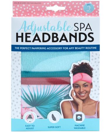 S&T INC. Teal Floral Makeup Spa Headband 2 Pack - 23.5 x 3.25 | Face and Makeup Headband for Washing Face - Buy Online on GoSupps.com