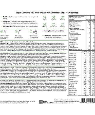 360 Vegan Complete Meal | Double Chocolate | Nutritionally balanced | 100% vegan | Quick and affordable meal | THE PROTEIN WORKS | 2kg - Buy Online on GoSupps.com