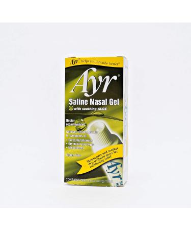 Ayr Saline Nasal Gel with Aloe - Moisturizing Nasal Relief 0.5 oz | International Shipping Available - Buy Online on GoSupps.com