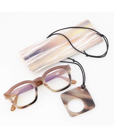 Women Reading Glasses Trendy Readers Blue Light Filtering Glasses +0.00 +1.25 - +3.00 Brown / Beige 1.5 x