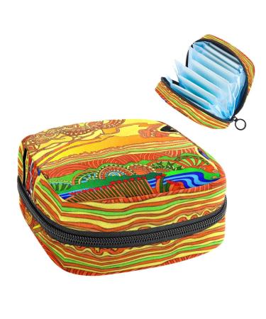 GIAPB Period Bag Sanitary Napkin Storage Bag Period Pouch Travel Makeup Bag African Woman Color492