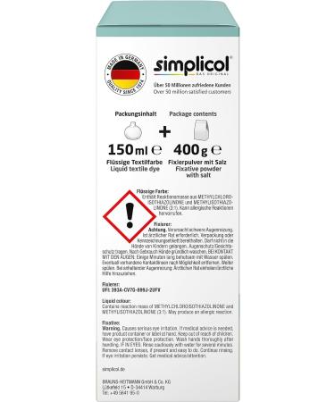 Simplicol Intensive Textile Dye Mint Petrol 1027251 Easy Washing Machine Dyeing All-in-1 Complete Pack 1 Pack - Buy Online on GoSupps.com