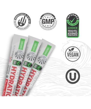 Sunwarrior Hydration Powder - Strawberry Colada Electrolyte Packets | Vegan Sugar-Free | 18 Stick Packs B12 & Elderberry | Active Hydration - Buy Online on GoSupps.com