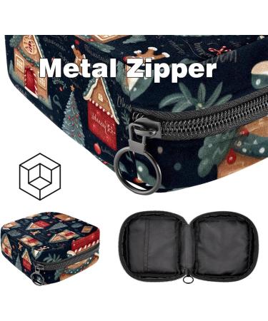 Women's Menstrual Cup Storage Bag - Christmas Pattern Travel Makeup Organizer Big Capacity - Buy Online on GoSupps.com