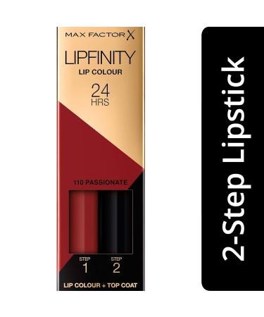 Max Factor Lipfinity 2-Step Loading Lipstick - 110 Passionate | Long-lasting Color & Moisture | 2.3 ml + 1.9 g | Buy Internationally - Buy Online on GoSupps.com