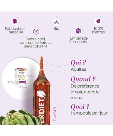 SUPERDIET -QUATUOR DIGESTION BIO-Well-being of the liver -Black Radish Artichoke Milk Thistle Rosemary-Made in France-20 Ampoules of 10 ml - Buy Online on GoSupps.com