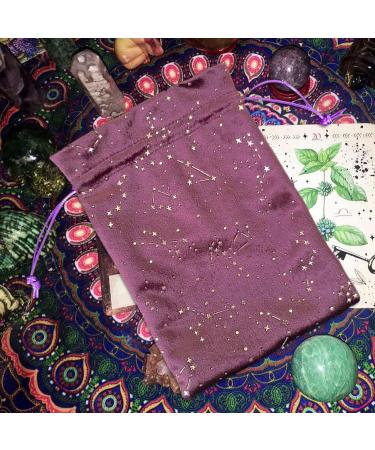 Pochette bijoux | Porte-cartes de tarot portable en forme d' toile | Sac main en velours avec cordon de serrage pour bijoux boucles d'oreilles ponts d'oracle runes pierres - Buy Online on GoSupps.com