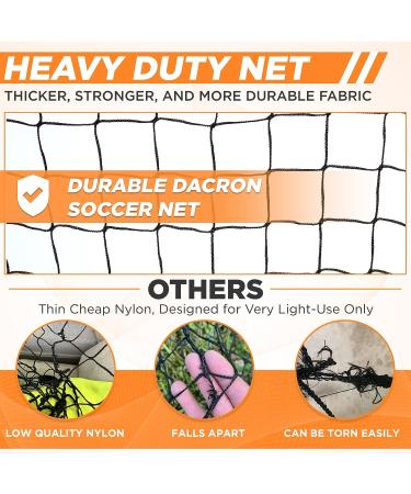 EliteGo Kids Soccer Goals 4' x 3' - Set of 2 Tiger Orange | Backyard Soccer Net - Buy Online on GoSupps.com