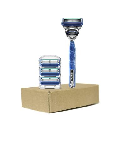 Gillette5 Men's Razor Handle with 4 Refills - Smooth Shaving Experience - Buy Online on GoSupps.com
