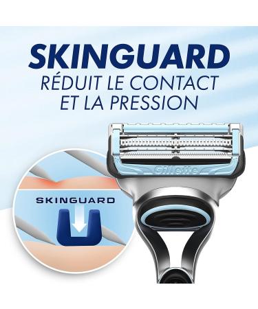 Gillette SkinGuard Sensitive Skin Razor Blade Refills for Men Pack of 10 Blade Refills 6 + 4 Blades for a Comfortable and - Buy Online on GoSupps.com