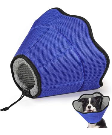 Buy VAVOPAW SCHNECHRAUSE Adjustable Protective Cat Collar - Breathable & Recyclable Dog Collar for Post-Op Recovery - Size L in Blue/Gray - International Shipping Available - Buy Online on GoSupps.com