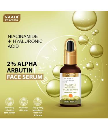 Buy Alpha Arbutin Face Serum with Niacinamide & Hyaluronic Acid - 30ml | Hydrating & Brightening Serum for All Skin Types | International Shipping Available - Buy Online on GoSupps.com