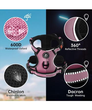 NESTROAD Small Pink Dog Vest Harness & Lead Set - Size S for Puppy Dogs - Reflective & Easy Control Handle - Training & Walking Harness - Buy Online on GoSupps.com