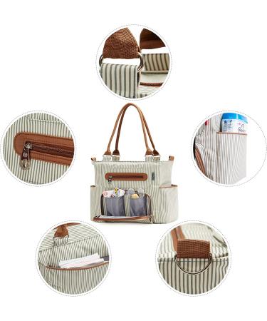 SoHo Grand Central Station Diaper Bag 7Pc - Striped | Stylish and Functional - Buy Online on GoSupps.com