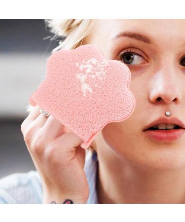 Baluue Makeup Cleansing Puff Face Washing Sponge Makeup Remover Pad Cute Cat Shaped Hydrophilic Soft Exfoliator Puff for Deep Cleansing Skin Care Pink - Buy Online on GoSupps.com