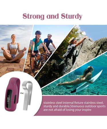 HSWAI 3-Pack Soft Silicone Clip Replacements for Fitbit Inspire 2 - Black, Wine Red, Navy | 360 Protection Holder Accessory - Compatible with Fitbit Inspire 2 - Buy Online on GoSupps.com