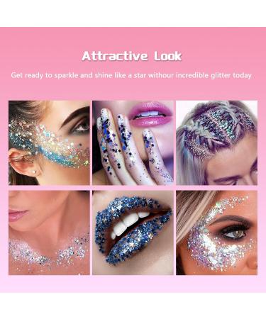 8 Color Self-Adhesive Chunky Glitter Gel - Perfect for Festivals Raves & Makeup - Buy Online on GoSupps.com