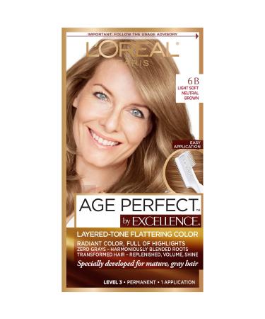L'Oreal Paris Excellence Age Perfect Layered Tone Flattering Color  6B Light Soft Neutral Brown (Packaging May Vary) 1 Count (Pack of 1) 6B Light Soft Neutral Brown