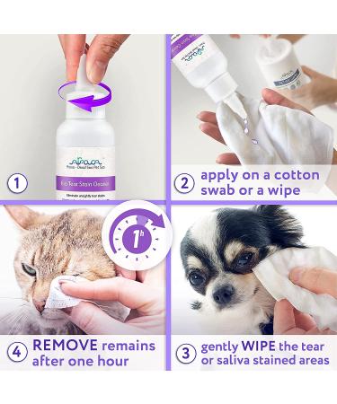 Arava Tear Stain Remover for Dogs & Cats - Natural & Effective Eye Cleaner - Buy Online on GoSupps.com